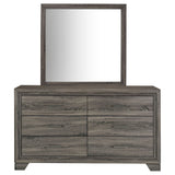 Funston - 6 Drawer Dresser With Mirror - Brown Oak