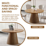 Round Dining Table For Dining Room - Natural Wood