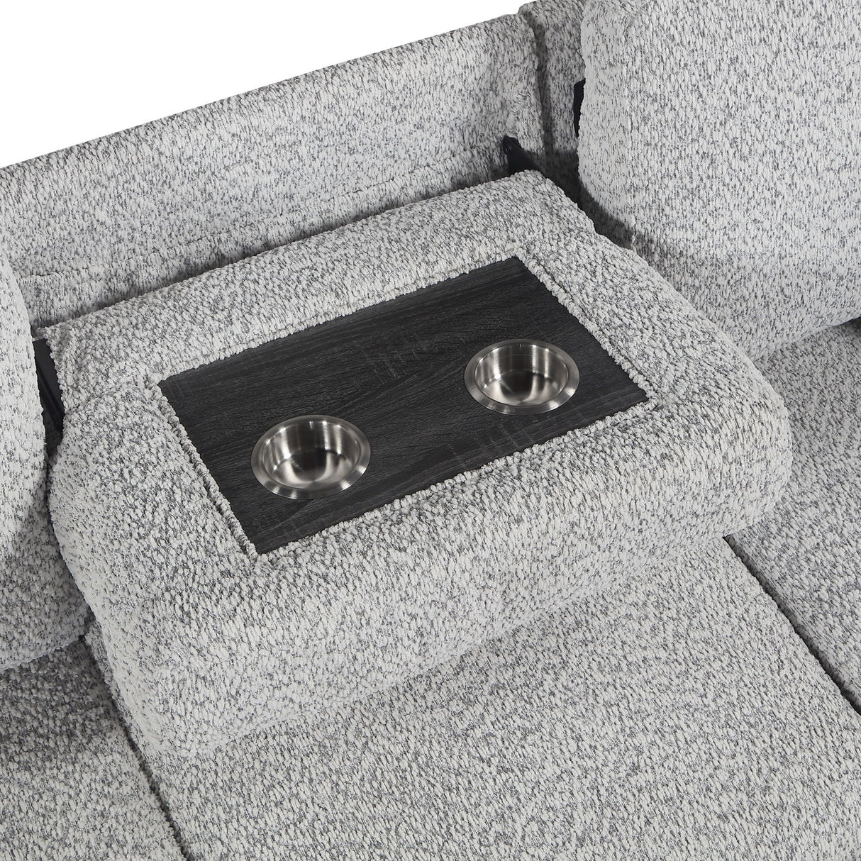 Giza - Modular Sectional Sofa With Sleeper, Storage, USB Charging - Gray