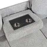 Giza - Modular Sectional Sofa With Sleeper, Storage, USB Charging - Gray
