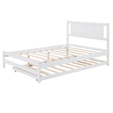 Platform Bed With Adjustable Trundle
