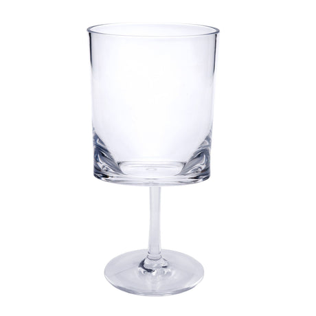 Leadingware Oval Halo Plastic Wine Glasses (Set of 4)