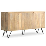 Hunter - 3 Door Sideboard Buffet With Hairpin Legs - Natural