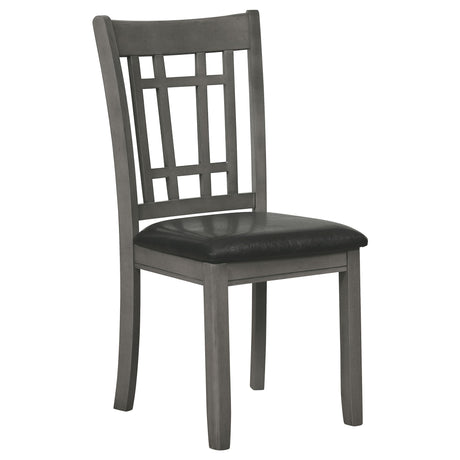 Ingall - 5 Piece Set With Storage Table And Upholstered Chairs - Medium Gray