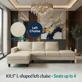 L - Shaped Sectional Sofa With Chaise & Ottoman