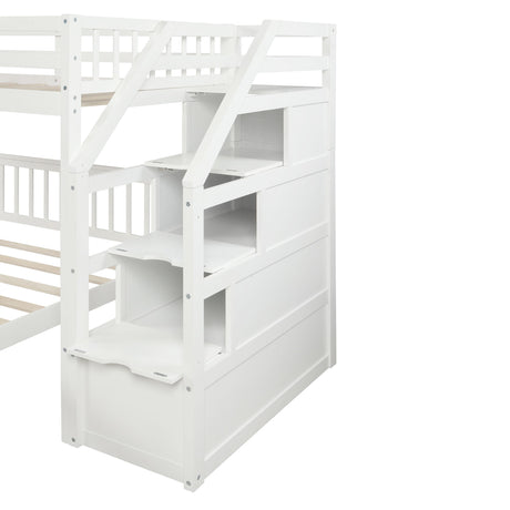 Loft Bed With Staircase And Storage
