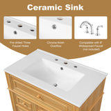 Bathroom Vanity With Flip Out Drawer, 2 Soft-Close Drawers