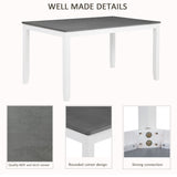 Kitchen Dining Set, Rectangular Dining Table & Upholstered Chairs