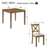 5 Piece Counter Height Dining Table Set With 4 Chairs