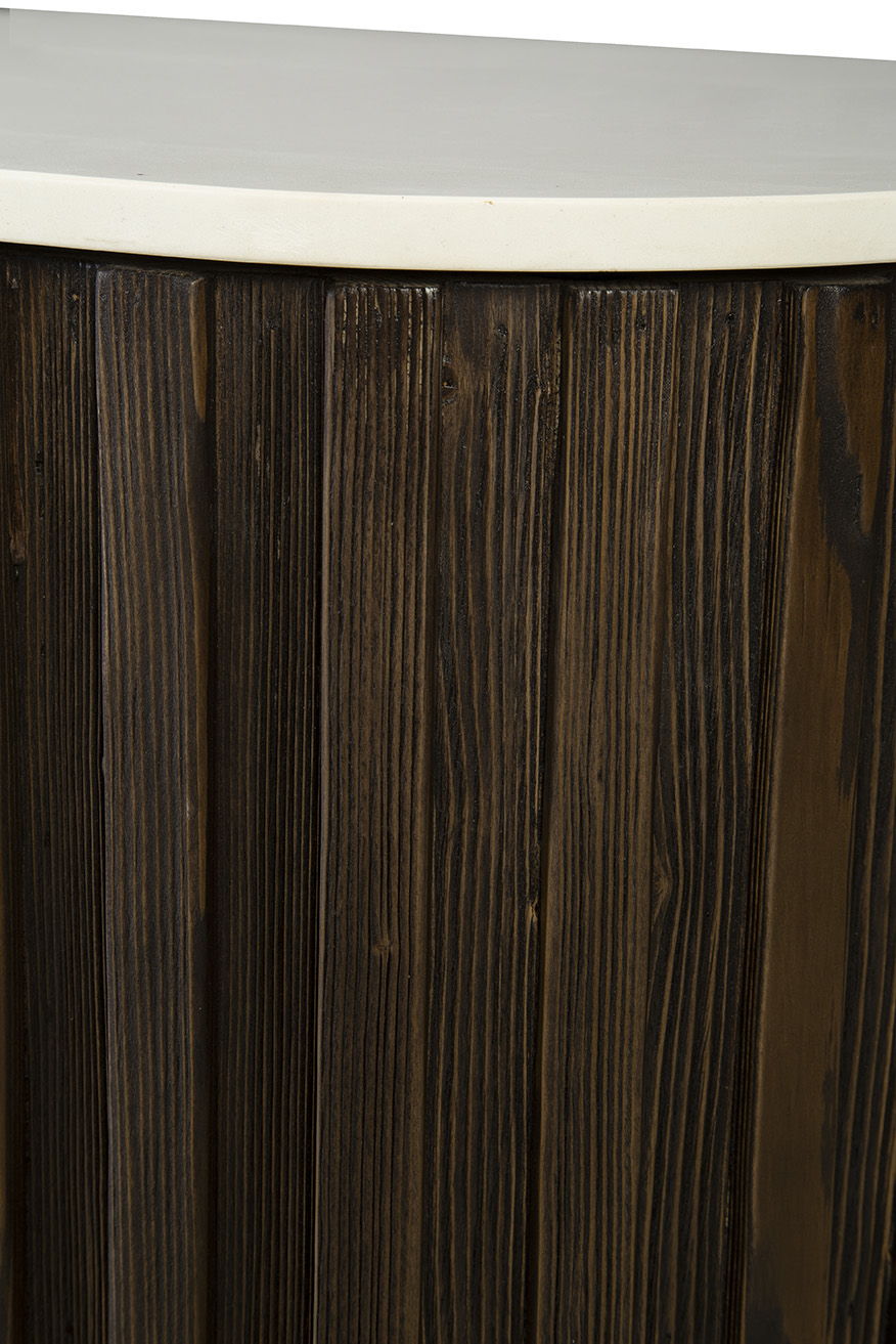 Cheers - Marble Console - Dark Brown