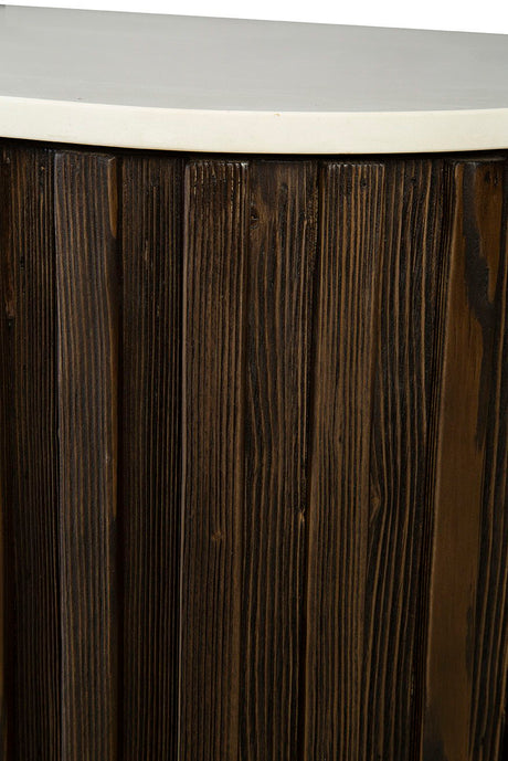 Cheers - Marble Console - Dark Brown