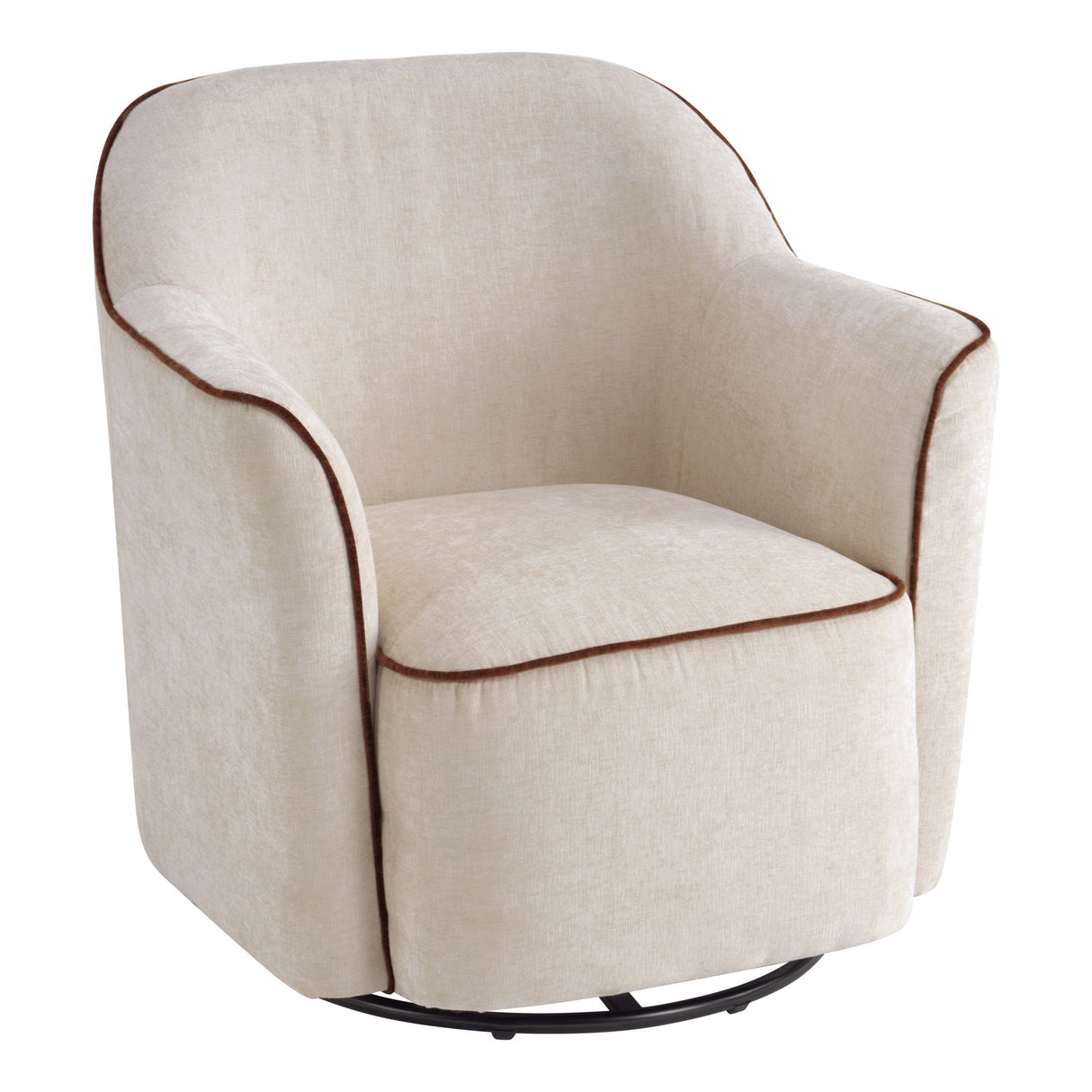 360° Swivel Accent Chair With Flared Arms