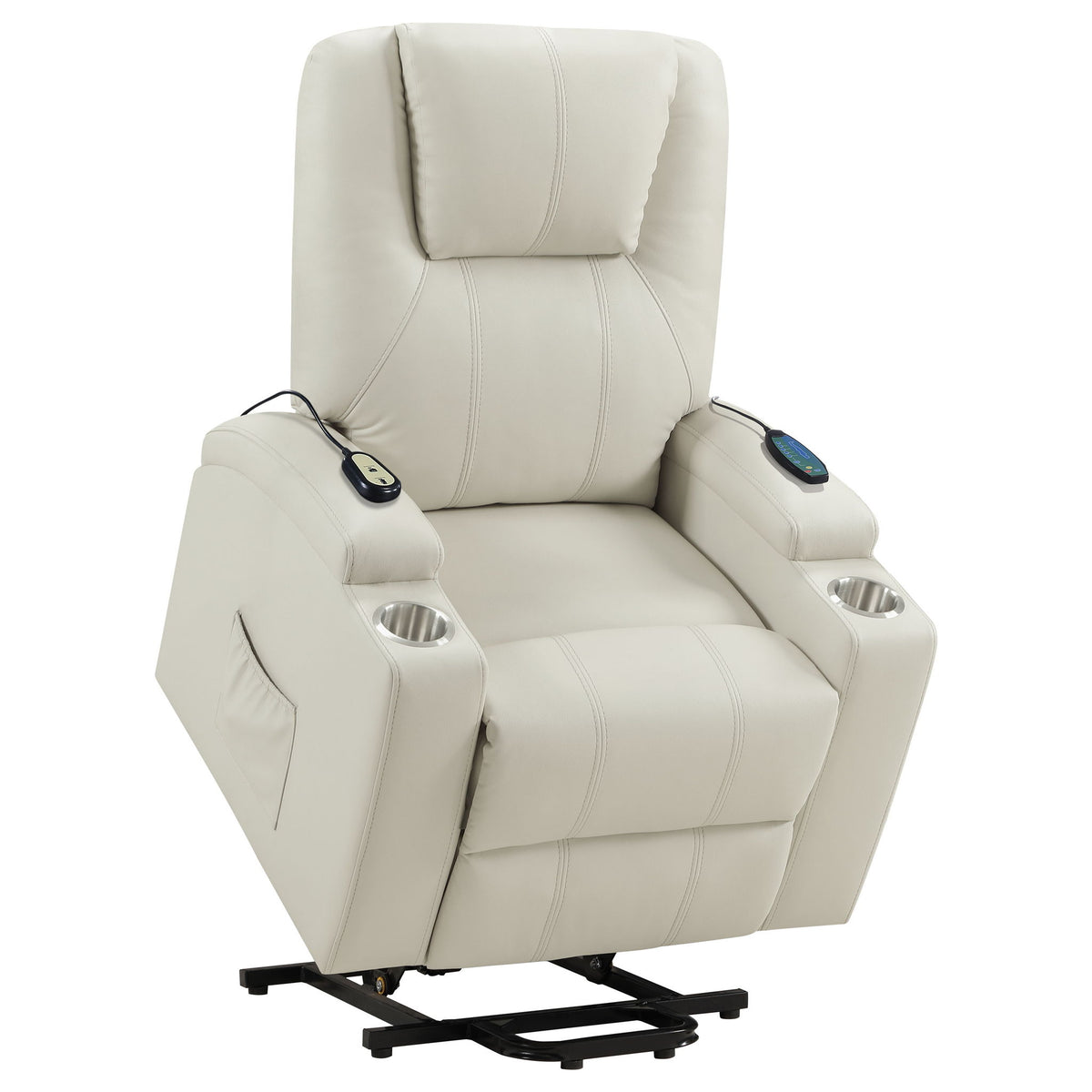 Macklin - Power Lift Massage Recliner With Heat And Dual Cupholders
