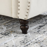 Chesterfield Sofa With Rolled Arms And Nailhead Trim