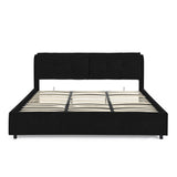 Storage Upholstered Hydraulic Platform Bed With Integrated Headboard
