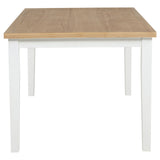 Calloway - Rectangular Dining Table - Brown / White