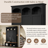 Classic Arched Design Hall Tree With 3 Hidden Storage