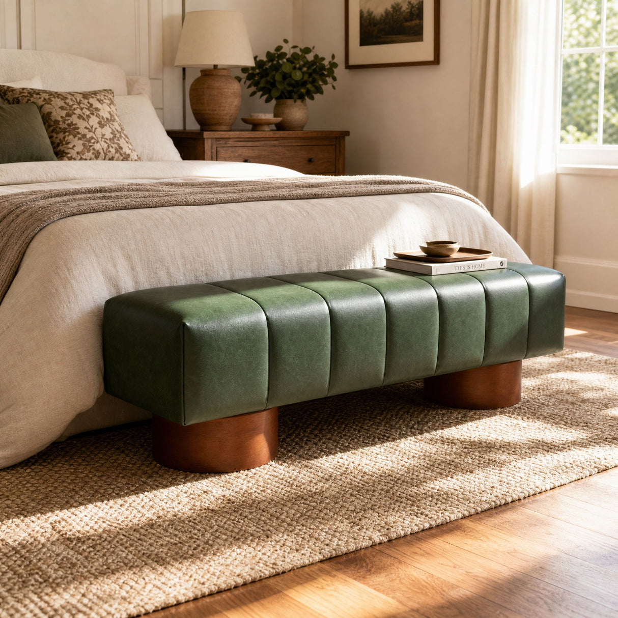 Modern Upholstered Dining Bench