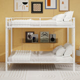 Bunk Bed For Kids, Convertible Frame With Ladders & Guardrail