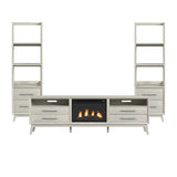 Westland - 4 Piece Entertainment Unit With 82" TV Console - Almond