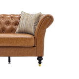 Chesterfield Sofa, 3 Seat Couch With Deep Button Tufted Back, Rolled Arms