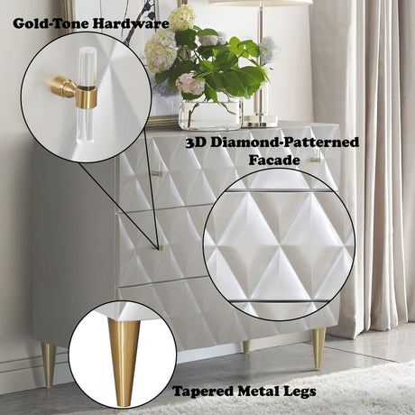 Anson - Console Cabinet - Silver / Champagne - Accent Cabinets - Alpine Outlets