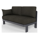 Aspen left-arm outdoor chair in Charcoal