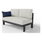 Aspen left-arm outdoor chair in Light Gray