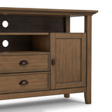 Redmond - Tall TV Media Stand - Rustic Natural Aged Brown