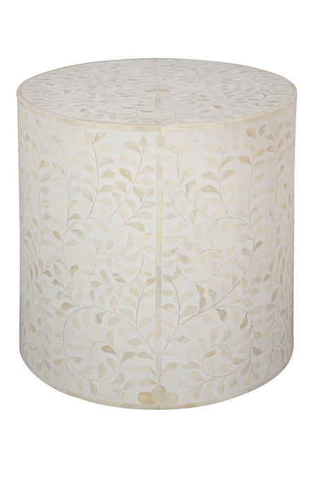 Shell End Table - White