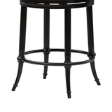 Luther - Commercial Grade Steel Frame Fabric Upholstered Swivel Counter Height Barstool