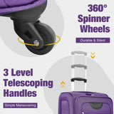 Softside Luggage Expandable Set With Duffel Bag Upright Spinner