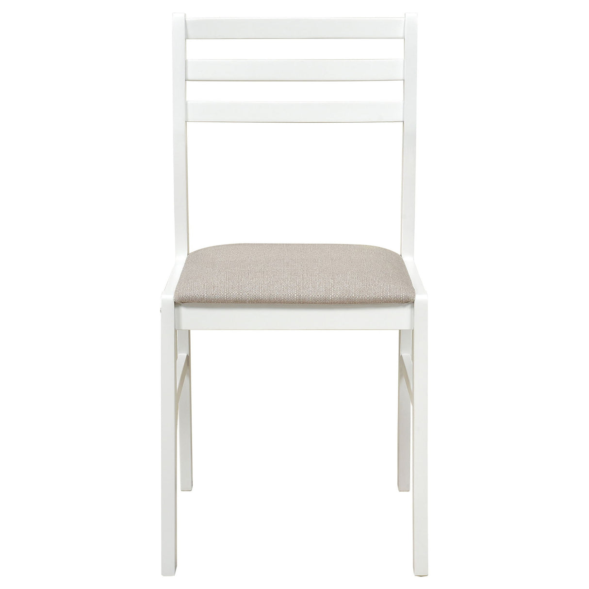 Cliff - 3 Piece Round Drop Leaf Dining Table Set With Ladderback Chairs - White