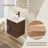 Floating Bathroom Vanity Combo, Wall Mounted Cabinet With Sink & Soft Close Doors For Small Bathrooms