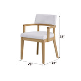 Kasem - Gorge Fabric Side Chair (Set of 2) - White - Chair Sets - Alpine Outlets