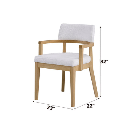 Kasem - Gorge Fabric Side Chair (Set of 2) - White - Chair Sets - Alpine Outlets