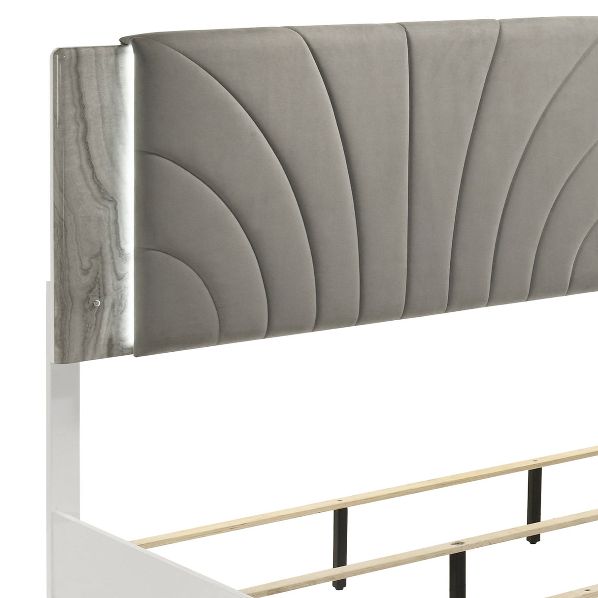 Jazz - Platform Bed With LED Upholstered Headboard