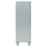 Arabesque - 5 Drawer Bedroom Chest - Silver