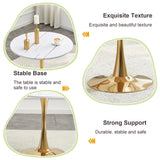Round Dining Table & Thickened Top For Kitchen