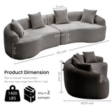 4 Seater Sofa With Fabric, 30D, 60 Hardness Full Sponge, 4 Pillow For Living Room, Home Furniture Sleeper Sectional Sofa For Apartment