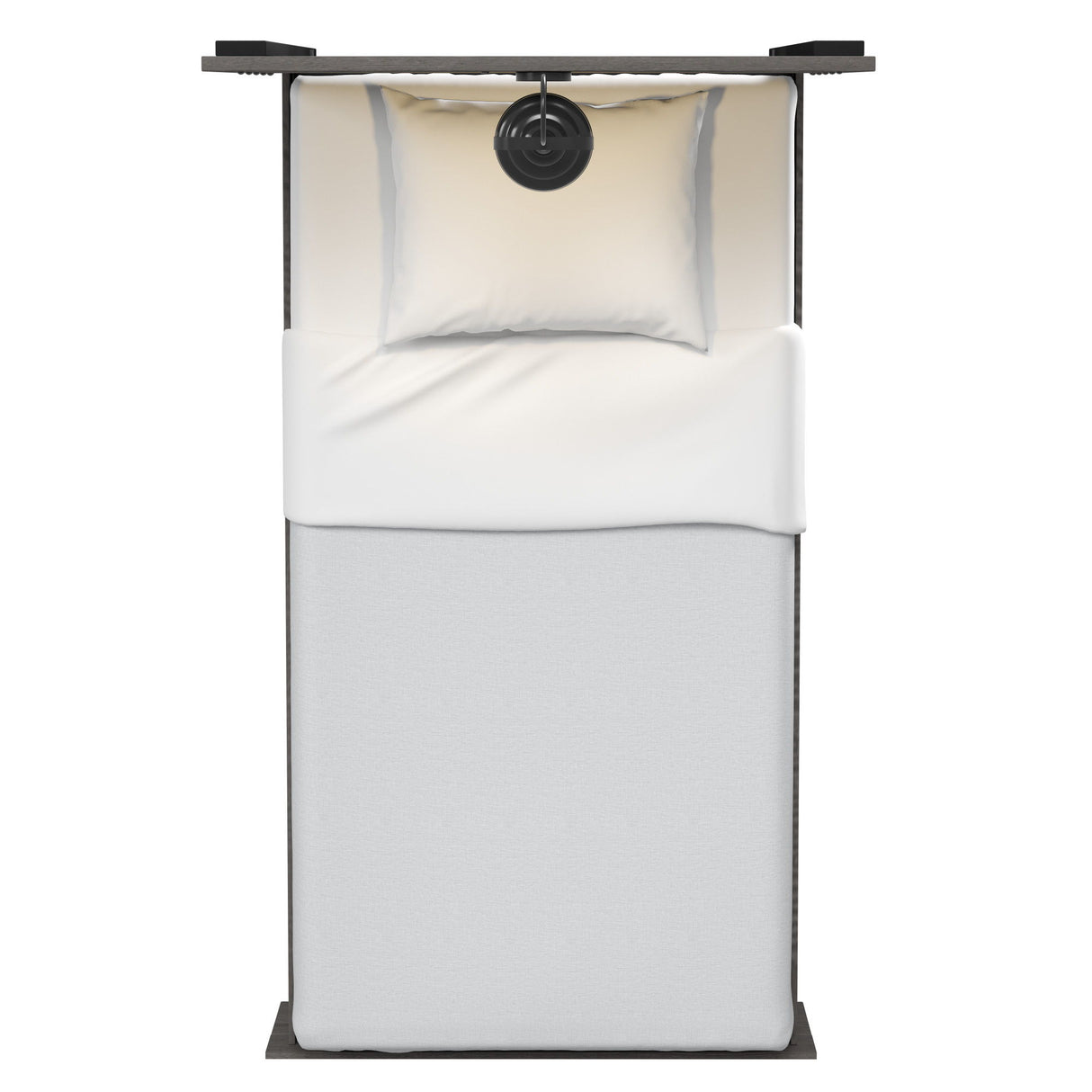 Twin Bed With Integrated Lights - Brown
