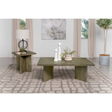 Neskowin - 2 Piece And End Table Set With Geometric Panels - Brown