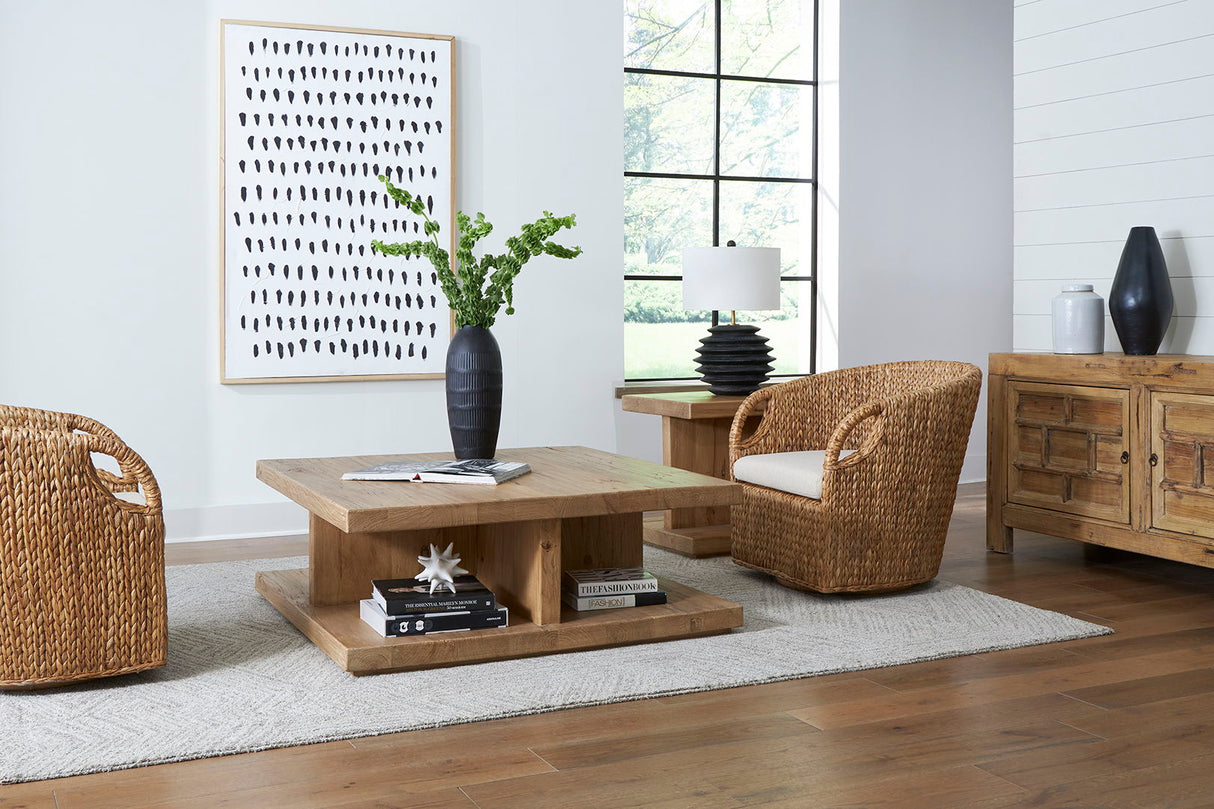 Morris - Swivel Chair - Light Brown