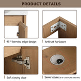Freestanding Bathroom Vanity With Sink And Storage Rack, Soft Close Doors Base With Basin