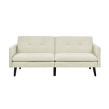 Easy Convert Futon Sofa With Tufted Back And Seat