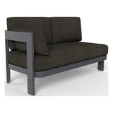 Aspen right-arm outdoor chair in Charcoal
