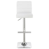 Fresco - Upholstered Adjustable Bar Stool (Set of 2) - White