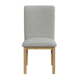 Portland - Square Back Dining Side Chair (Set of 2) - Natural / Gray