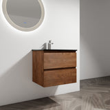 Wall Mounted Bathroom Vanity With Sink, 2 Soft Close Drawers