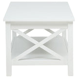Slater - Lift Top Coffee Table With X Frame Design - White